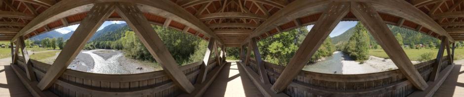 Wooden Framework Bridge over Ostrach